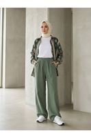 PNT01572-HKİ Cepli Yıkamalı Pantolon-Haki