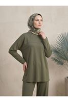 PİT00544-HKİ Roba Detay Pantolonlu Takım-Haki
