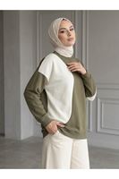 TUN06006-HKİ Garnili Oysho Tunik-Haki