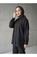 PİT00545-SYH Denim Modal Pantolonlu Takım-Siyah