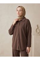 PİT00548-KHV Roba Detay Panolonlu Takım-Kahve