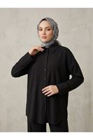 PİT00548-SYH Roba Detay Panolonlu Takım-Siyah