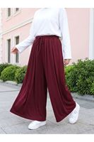PNT01579-BRD Pileli Oysho Pantolon-Bordo