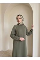 ELB04176-HKİ Reglan Kol Oysho Elbise-Haki