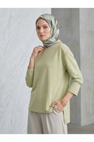 TUN06004-MNT Yırtmaçlı Oysho Tunik-Mint