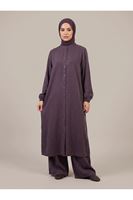 PİT00554-BRD Hakim Yaka Pantolonlu Takım-Bordo