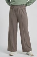 PNT01581-P102 Çımalı Pike Pantolon-Açık Kahve