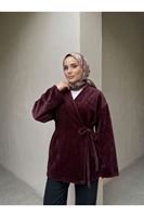 CKT01803-BRD Biye Detay Golden Fox Ceket-Bordo