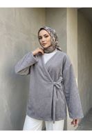 CKT01803-GRN Biye Detay Golden Fox Ceket-Gri