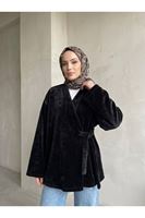 CKT01803-SYH Biye Detay Golden Fox Ceket-Siyah