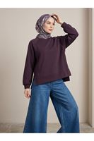 TUN06014-BRD Parçalı Oysh Tunik-Bordo