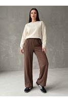 PNT01583-KHV Çımalı Oysh Pantolon-Kahve